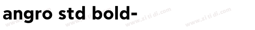 angro std bold字体转换